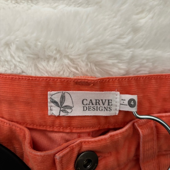 Carve Designs Oahu Corduroy Cut Off Shorts Size 4 Orange Beach Summer Casual - Picture 8 of 9